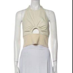 3.1 Phillip Lim Crew Neck Sleeveless Crop Top